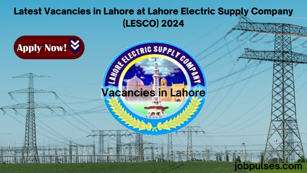 vacancies in lahore